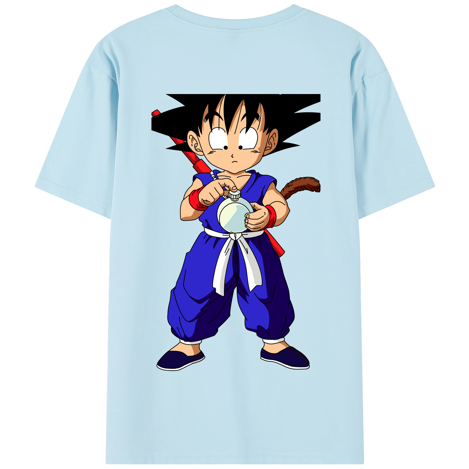 （画像用） ドラゴンボール 孫悟空（そん ごくう）Son Goku カカロット DRAGON BALL Kakarotto 綿100％半袖Tシャツ（背面プリント）